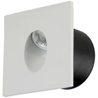 Energiezuinige Vierkante LED Trapspot 3W - Natuurlijk Wit 4000K - Mat Wit Aluminium - 80mm