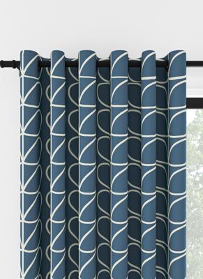 Orla Kiely - Ringgordijn - Jumbo Linear Stem Marine