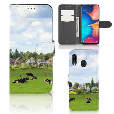 Samsung Galaxy A30 | Telefoonhoesje | Met pasjeshouder | Koeien
