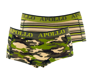 Apollo Dames hipster Camo Groen-XS