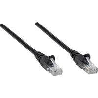 Intellinet 739795 RJ45 Netwerkkabel, patchkabel CAT 6 S/FTP 0.25 m Zwart Folie afscherming, Afscherming gevlochten, Halogeenvrij 1 stuk(s)