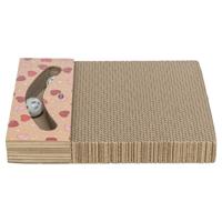 Trixie krabplank hartjes met ballen rechthoekig karton abrikoos