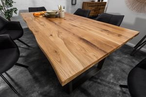 Eettafel Living Edge 180cm Wildeikenhout 35mm/ 39436