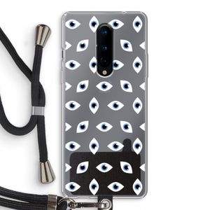 Eyes pattern: OnePlus 8 Transparant Hoesje met koord