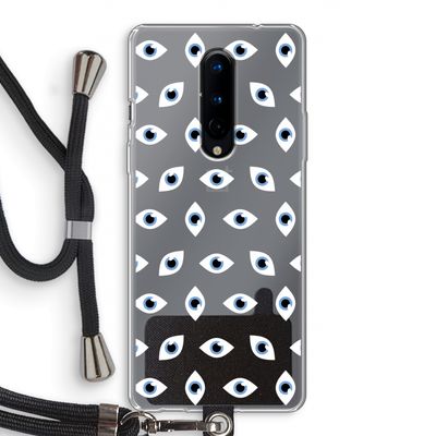 Eyes pattern: OnePlus 8 Transparant Hoesje met koord