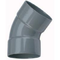 Wavin PVC Bocht 45° 50mm met Dubbele Mof - Grijs, Duurzaam voor Efficiënte Waterstroom