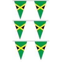 Vlaggetjes vlaggenlijn Jamaica - 3x - 5 meter - polyester stof - Landen - versiering