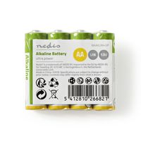 Alkaline batterij AA | 1,5 V | 4 stuks | Krimpverpakking