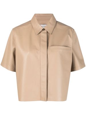 Yves Salomon chemise à manches courtes - Tons neutres
