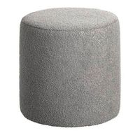 Hocker Wenen - Grijs Teddy - 40xØ37 cm