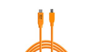 Tether Tools USB-kabel USB 2.0 USB-C stekker, USB-micro-B stekker 4.60 m Oranje CUC2515-ORG