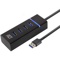 ACT Connectivity AC6300 USB Hub USB 3.2 Gen 1 met 4 USB-A poorten usb-hub