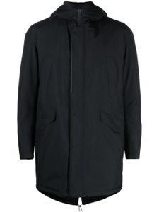 Herno parka zippée à capuche - Noir