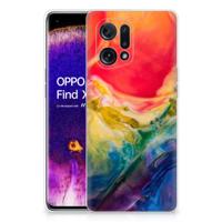 Smartphone hoesje OPPO Find X5 Watercolor Dark