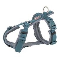 Trixie hondentuig premium trekking petrol blauw/ grafiet grijs