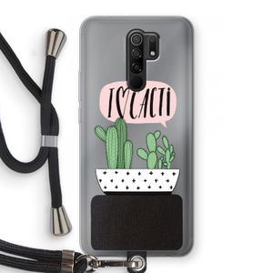 I love cacti: Xiaomi Redmi 9 Transparant Hoesje met koord