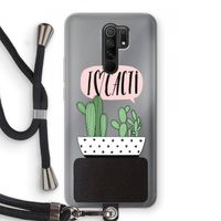 I love cacti: Xiaomi Redmi 9 Transparant Hoesje met koord