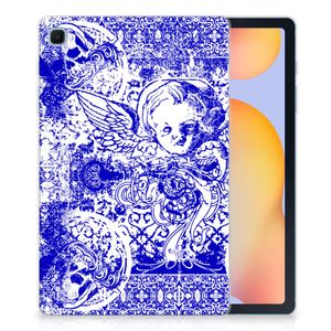 Tablet BackCover Samsung Galaxy Tab S6 Lite | S6 Lite (2022) Angel Skull Blauw