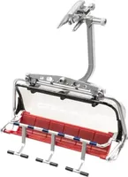 Zetel 6 persoons rood/grijs