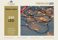 Led classic outdoor 240l/24m 10m aanloopsnoer zwart 31v/ip44 transfo met aan/uit/8/16u timer functie Anna's collection - Annas collection
