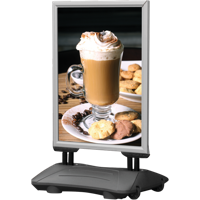 Stoepbord | 100% waterdicht | 70x100cm | zilver | 1 stuks