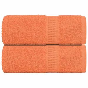VidaXL Washandjes 2 stuks frogn oranje 30x30 cm 100% katoen