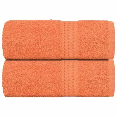 VidaXL Zeepdoekjes 2 st 30x30 cm 360 g/m² 100% katoen oranje