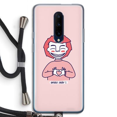 Hartje: OnePlus 7 Pro Transparant Hoesje met koord