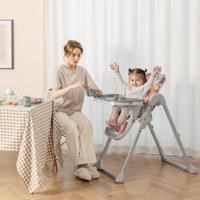 Converteerbare Kinderstoel voor Baby's en Peuters met Verstelbare Hoogte Verstelbare Rugleuning en Voetsteun op Wielen
