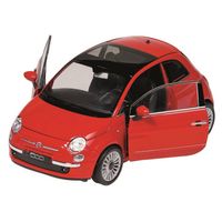 Modelauto/speelgoedauto Fiat 500 2007 rood schaal 1:24/14 x 7 x 6 cm - Speelgoed auto's