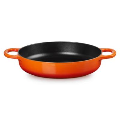 LE CREUSET - Gietijzer - Hapjespan 2 grepen 28cm Oranjerood