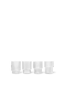 Ferm LIVING Ripple Glasses (Set of 4) Transparant 4 stuk(s) 200 ml