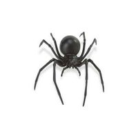 Plastic insecten zwarte weduwe spin 12.5 cm   -