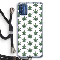 Weed: Motorola Moto G9 Plus Transparant Hoesje met koord
