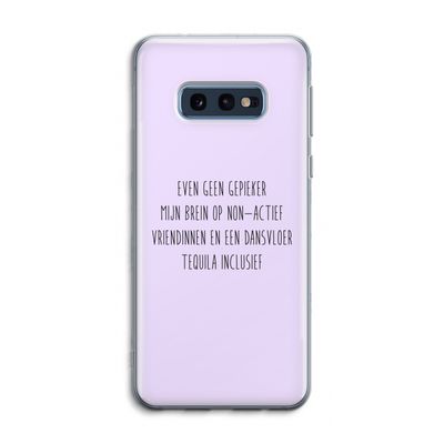 Tequila: Samsung Galaxy S10e Transparant Hoesje