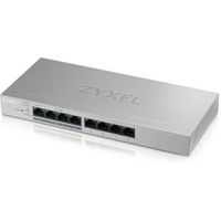 ZyXEL GS1200-8HP v2 Managed Gigabit Ethernet (10/100/1000) Power over Ethernet (PoE) Grijs - thumbnail