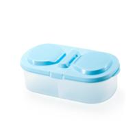 Lunch box voedsel container plastic draagbare camping picknick vouwen fruit container koelkast magnetron opbergdoos (blauw)