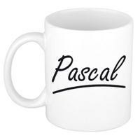 Pascal voornaam kado beker / mok sierlijke letters - gepersonaliseerde mok met naam   -