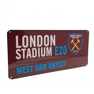 West Ham United Straatbord (40cm x 18cm)