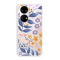Flowers with blue leaves: Huawei P50 Transparant Hoesje