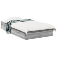 Bedframe met lades bewerkt hout grijs sonoma eiken 90x190 cm