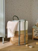 Tricolore opbergmand van jute groen