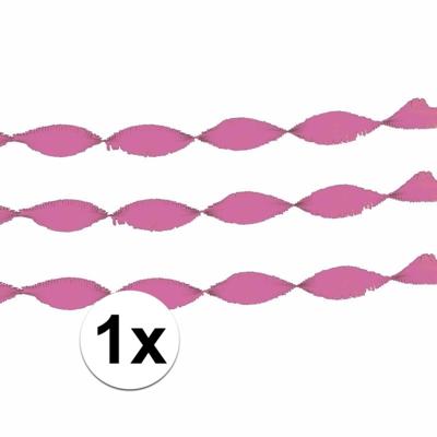 1x crepe papier slingers/guirlande - 6 meter - multi-kleur