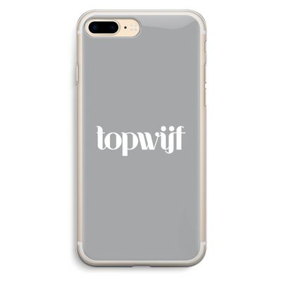 Topwijf Grijs Wit: iPhone 7 Plus Transparant Hoesje