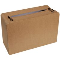 Enveloppendoos koffer - Bruiloft - bruin - karton - 24 x 16 cm - Feestdecoratievoorwerp - thumbnail