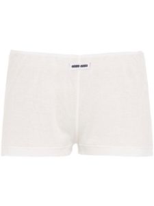 Miu Miu boxer en maille à design nervuré - Blanc