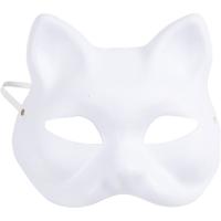 Creativ Company Kattenmasker, h: 17,5 cm, b: 18,5, wit, 1 stuk