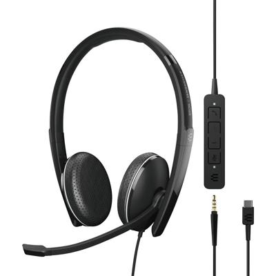 EPOS neu On Ear headset Telefoon Kabel Stereo Zwart Noise Cancelling Volumeregeling, Microfoon uitschakelbaar (mute)