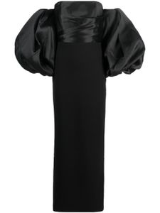 Solace London robe longue Carmen à épaules dénudées - Noir