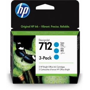 HP 712 Origineel Cyaan 3 stuk(s)